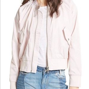 Free People Pink Midnight Bomber Jacket